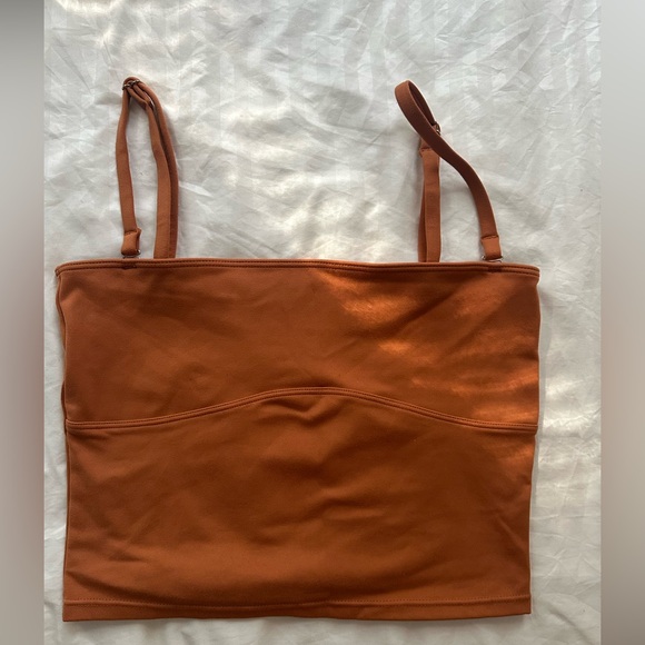 Well being + being well Tops - Rust Brown Strapless Top
Well being + being well